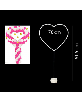 KIT BASE GLOBO CORAZON / 50