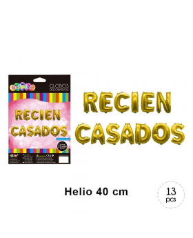 GLOBOS HELIO LETRAS RECIEN CASADOS/240