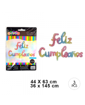 KIT GLOBO FELIZ CUMPLEANOS MIX NICE/240