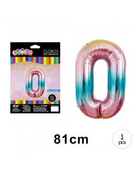 GLOBO HELIO NUMERO 0 PINK 81CM /600