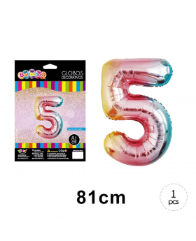 GLOBO HELIO NUMERO 5 PINK 81CM /600