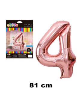 GLOBO HELIO NUMERO 4 ROSE GOLD 81CM /600
