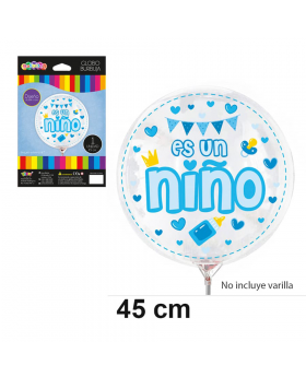 GLOBOS ESTAM. TRANSPARENTE ES UN NIÑO 1UN/600