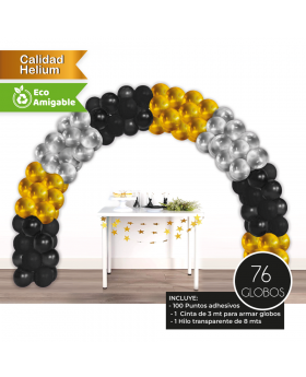 GLOBOS KIT ARCO DECO SILVER R12 SET76U /50