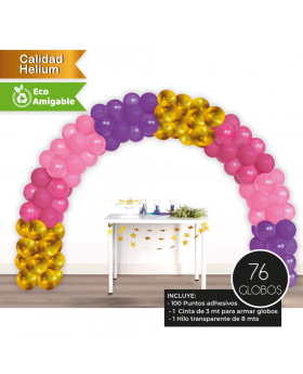 GLOBOS KIT ARCO DECO FUCSIA R12 SET76U /50