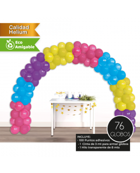 GLOBOS KIT ARCO DECO NIÑA R12 SET76U /50