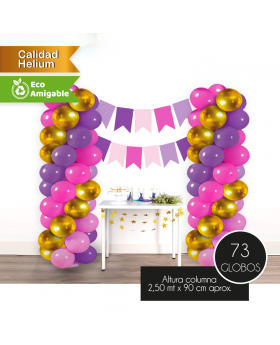 GLOBOS KIT COLUMNAS DECO GIRL R12 SET73U /50