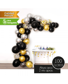 GLOBOS KIT DECORATIVO CUMPLEAÑOS ADULTO SET100U/50