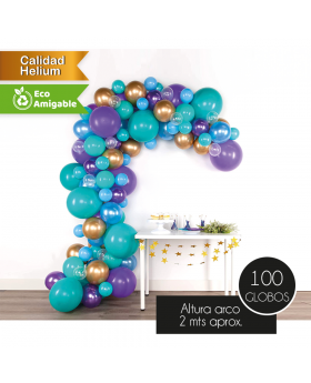 GLOBOS KIT DECORATIVO CUMPLEAÑOS YOUNG SET100U /50
