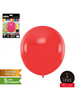GLOBO LISO PIÑATA 90CM COLOR ROJO /200