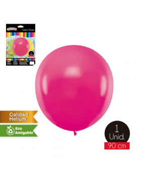 GLOBO LISO PIÑATA 90CM COLOR FUCSIA /200