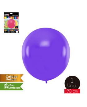 GLOBO LISO PIÑATA 90CM COLOR MORADO /200