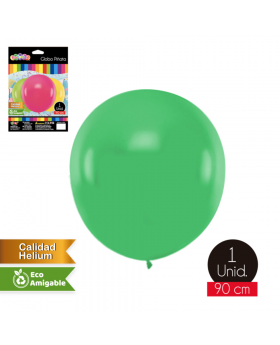 GLOBO LISO PIÑATA 90CM COLOR VERDE /200