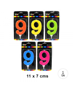VELA BRILLO NUMERO 9 11CM /120