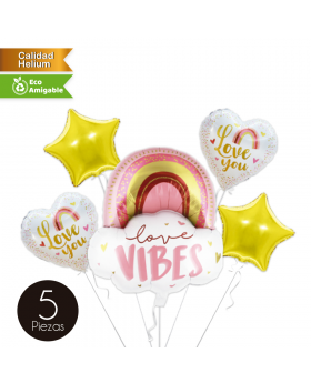 GLOBO FOIL LOVE VIBES KIT5P /300