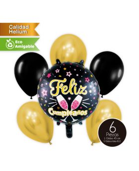 GLOBOS BOUQUET ALLOY LATEX CUMPLE COPAS KIT6P /300