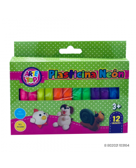 PLASTICINA NEON 12 COLORES /96
