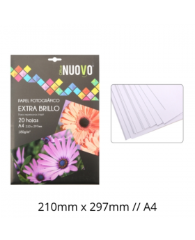 PAPEL FOTOGRAFICO EXTRA BRILLO A4 180G /72