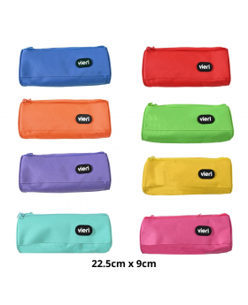 ESTUCHE ESCOLAR DOBLE CIERRE 22.5x9CM COLORES /120