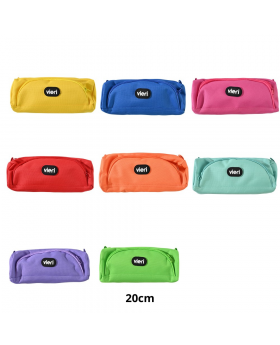 ESTUCHE ESCOLAR DOBLE CIERRE 20CM COLORES /120