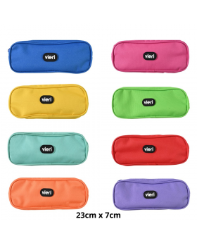 ESTUCHE ESCOLAR DOBLE CIERRE 23x7CM COLORES /120