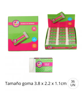 GOMA DE BORRAR ESCOLAR 38x11x22MM /864