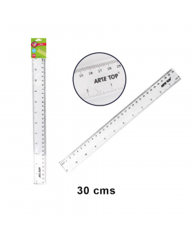 REGLA 30CM TRANSPARENTE /1200