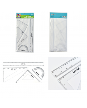 REGLAS GEOMETRICAS 30CM KIT4P /288