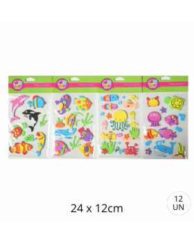 GOMA EVA STICKERS FIGURAS OCEAN /300