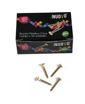 BROCHE METALICO GOLDEN 25MM SET50U /500