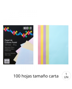 RESMA CARTA COLORES PASTEL 80G 100H /50