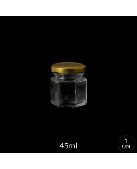 FRASCO VIDRIO CANDY HEXA TAPA METAL 45ML /240