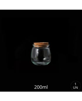 FRASCO VIDRIO CANDY NICE TAPA CORCHO 200ML /105