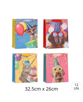 BOLSA REGALO MEDIANA ANIMAL 32.5x26CM /180