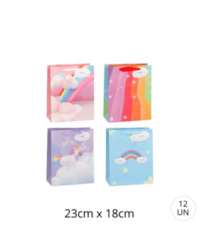 BOLSA REGALO CHICA RAINBOW 23x18CM /240