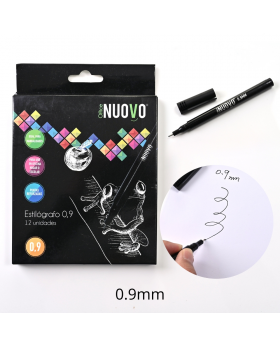 ESTILOGRAFO TIRALINEAS 0.9MM SET12U /96