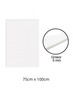 TABLERO ESPUMA DOBLE CARA 5MM 70x100CM BLANCO /25