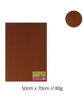 PAPEL LUSTRE MARRON 50x70CM 80G SET10U /60