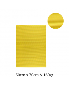 CARTULINA CORRUGADA 50X70CM 160G AMARILL SET10U/25