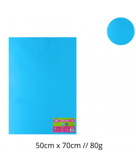 PAPEL LUSTRE CELESTE 50x70CM 80G SET10U /60