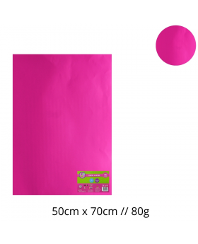 PAPEL LUSTRE FUCSIA 50x70CM 80G SET10U /60