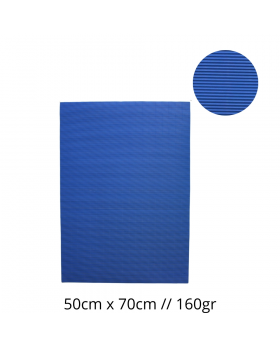 CARTULINA CORRUGADA 50X70CM 160G AZUL SET10U /25