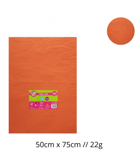 PAPEL SEDA NARANJO 50x75CM 22G SET100U /25