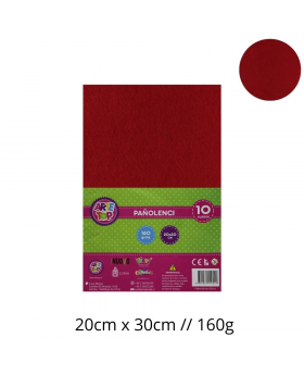 PAÑO LENCI ROJO 20x30CM 160G SET10U /100