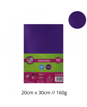 PAÑO LENCI LILA 20x30CM 160G SET10U /100