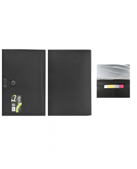 CARPETA ACORDEON NEGRO OFICIO 13 DIVS /24