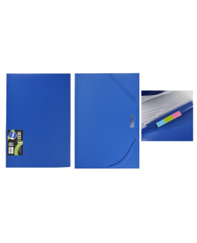 CARPETA ACORDEON ELASTICO AZUL OFICIO 13 DIVS /24