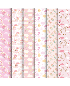 PAPEL DE REGALO BABY GIRL 70x100CM/500