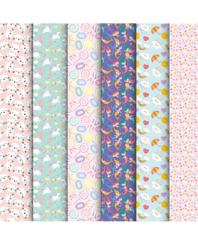 PAPEL DE REGALO NIÑAS 70x100CM/500