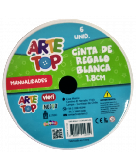 CINTA REGALO 1.8CM BLANCO /300